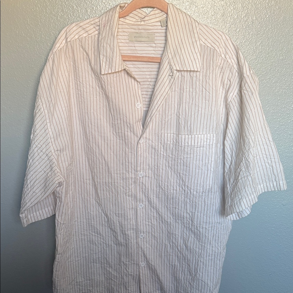 Standard/cloth White Striped Shirt large